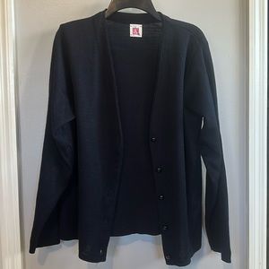 Black cardigan sweater. Like new.